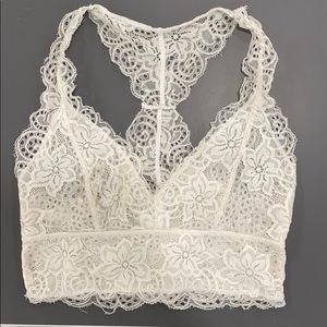 floral lace bandeau top